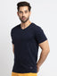 Mens Solid V Neck T-Shirt