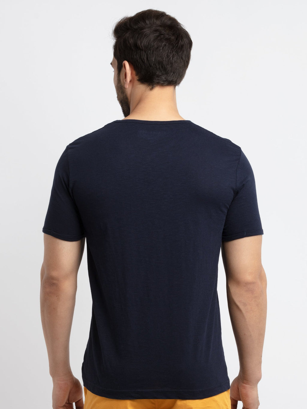 Mens Solid V Neck T-Shirt
