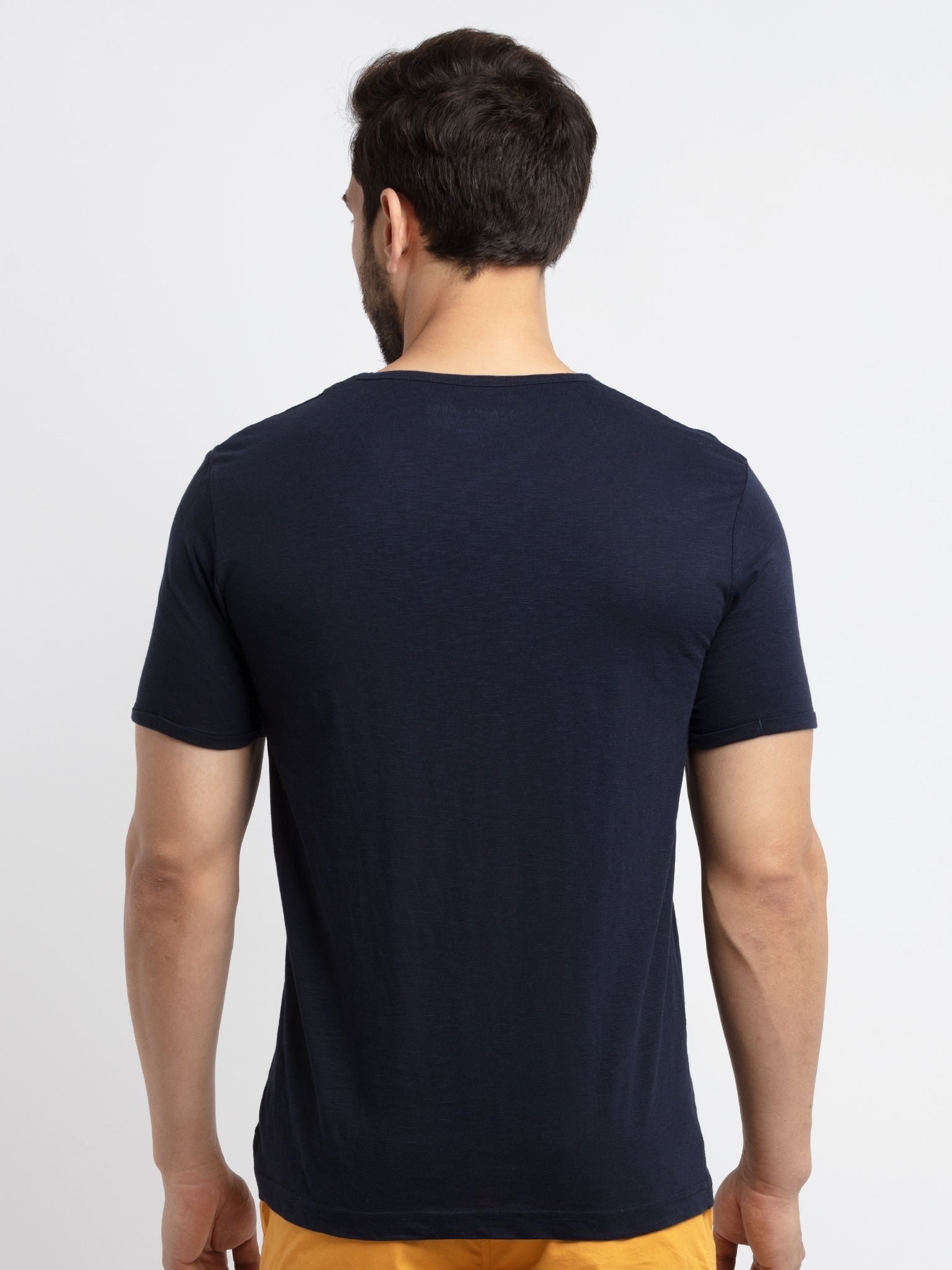 Mens Solid V Neck T-Shirt