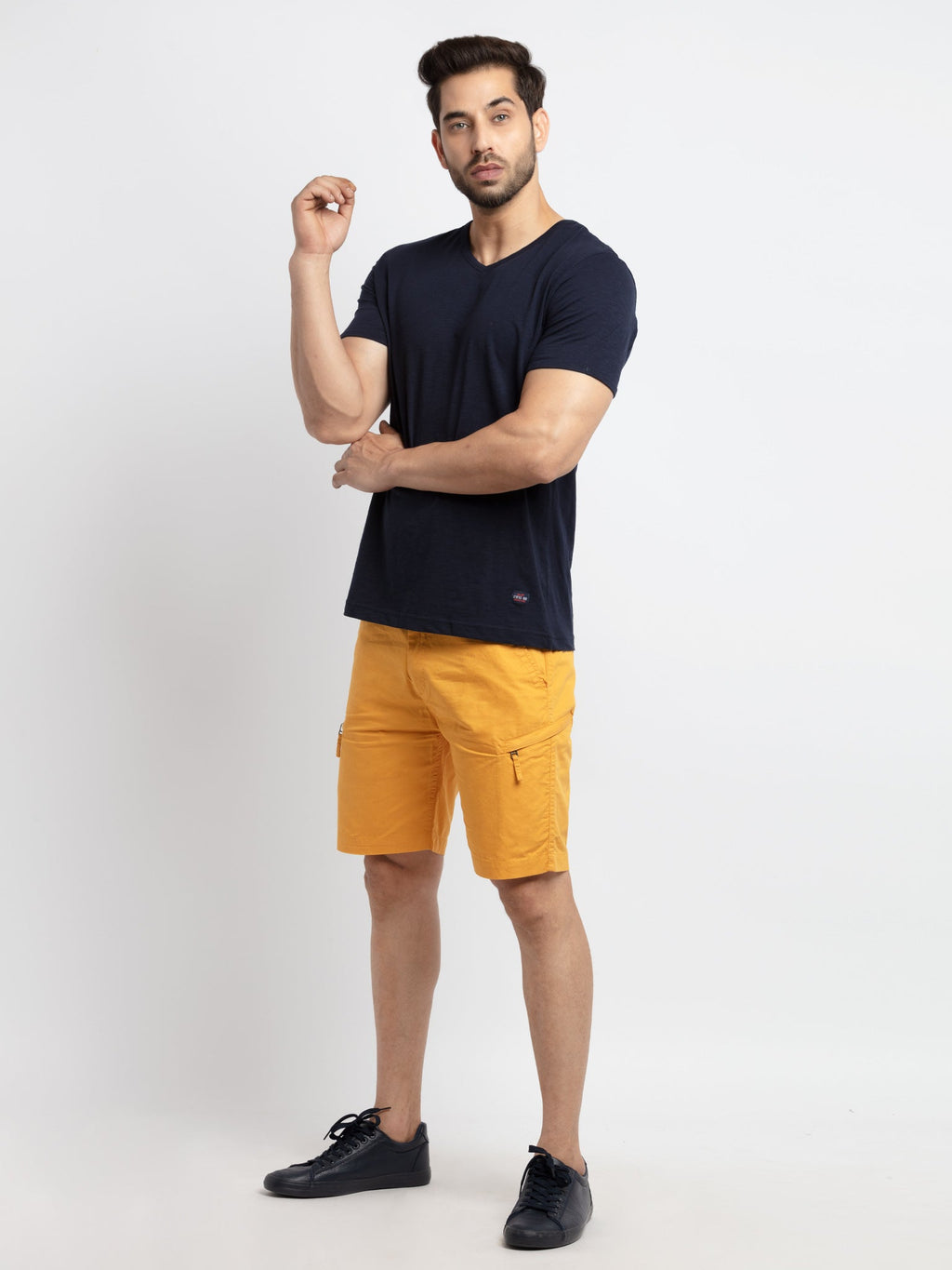 Mens Solid V Neck T-Shirt