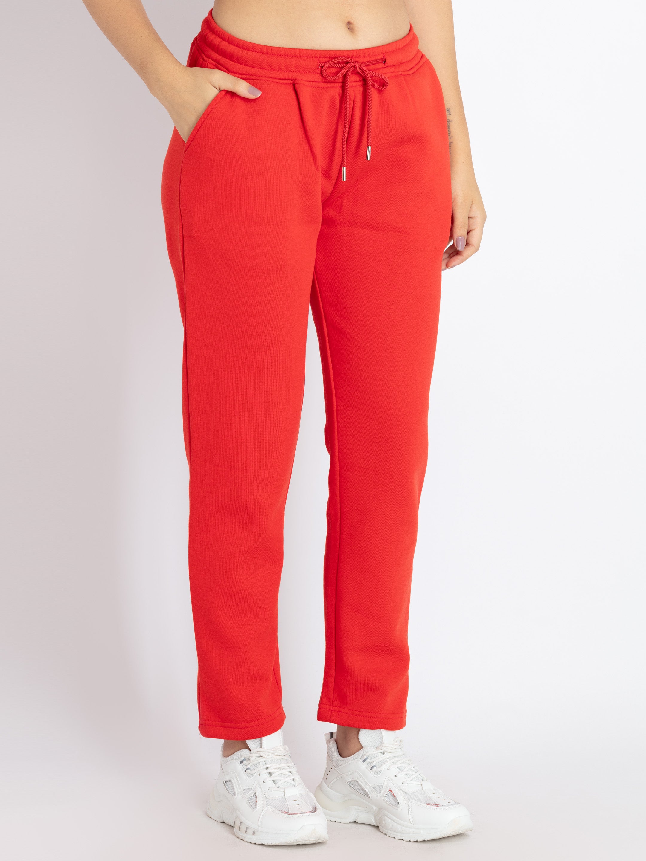 Womens Solid Regular Fit Track Pants Secondary image