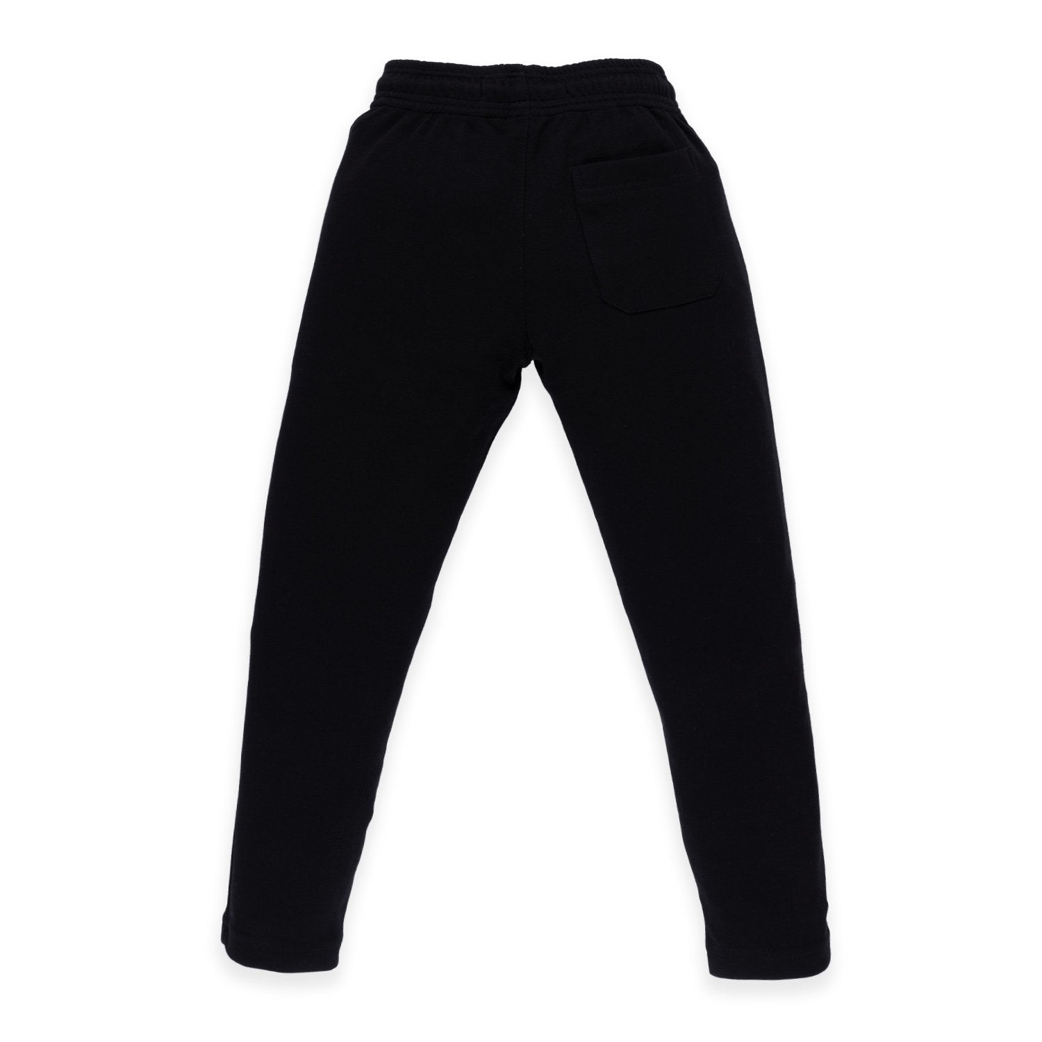 Buy Black Solid Track Pants for Kids With Logo | Status Quo