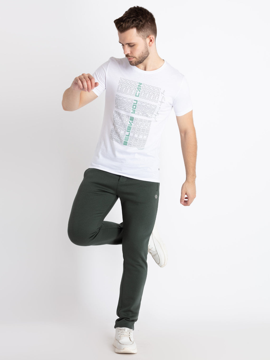 Men's Solid Regular Fit Track Pants