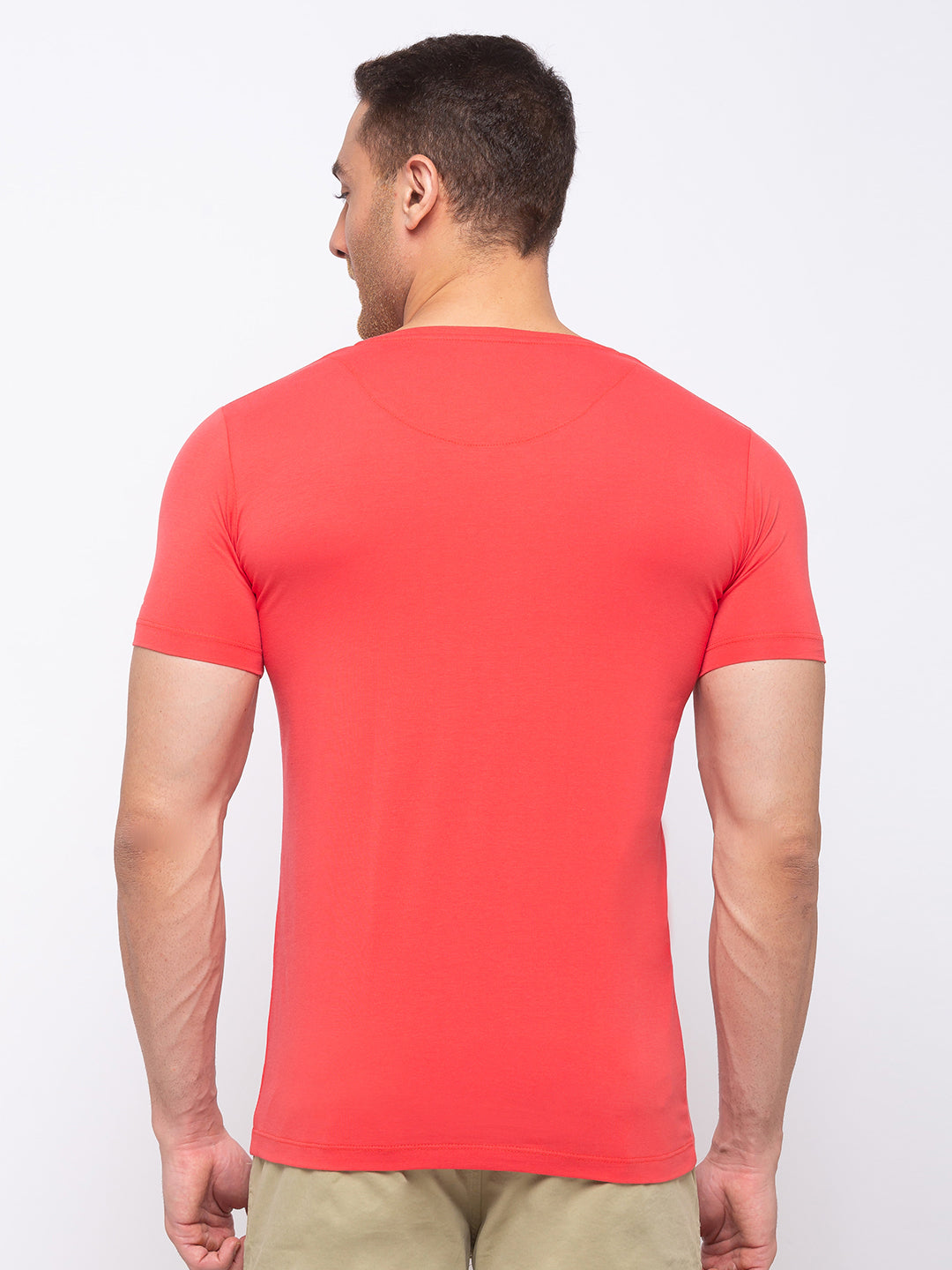 Solid Slim Fit V-Neck T-shirt