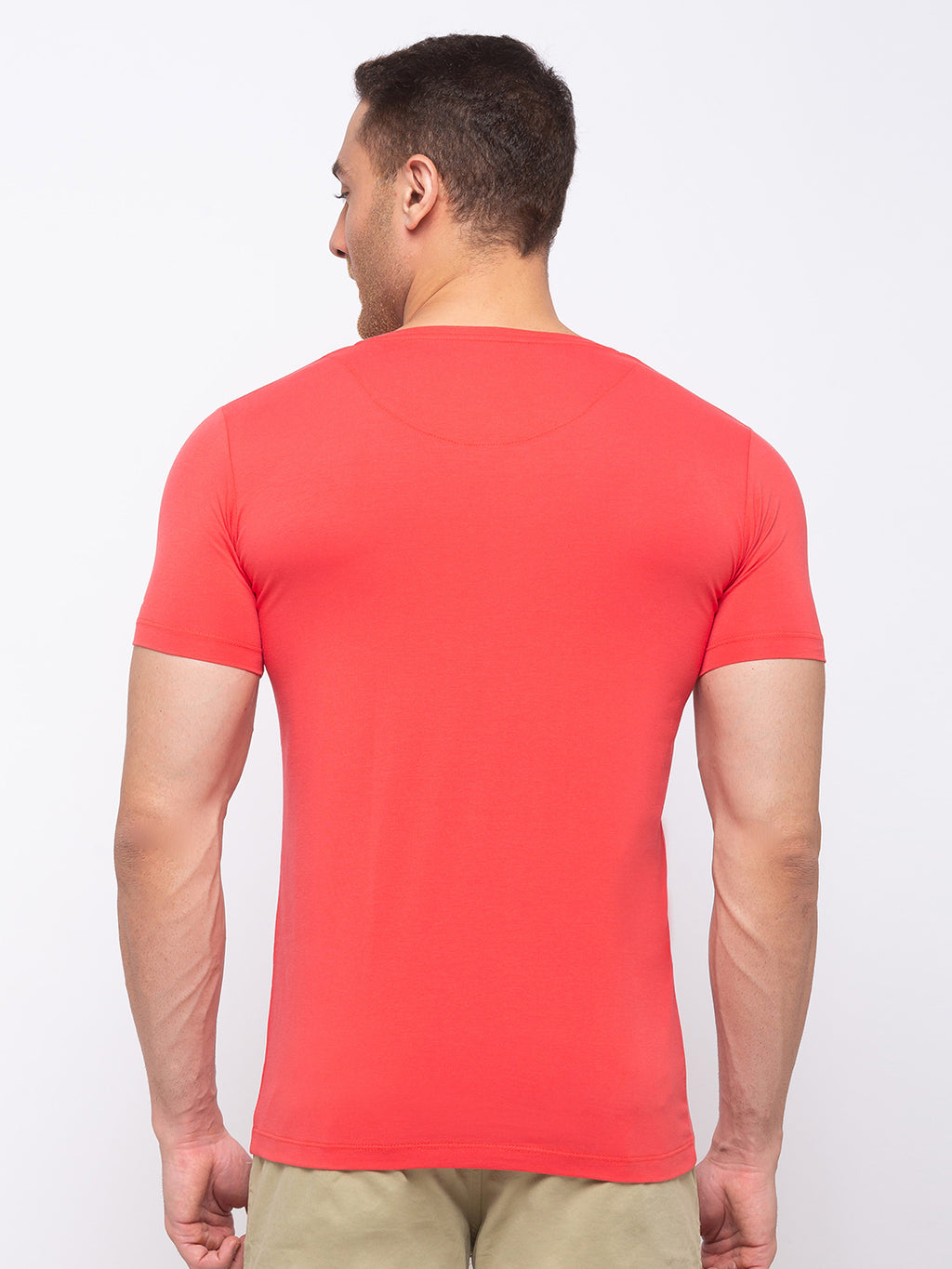 Solid Slim Fit V-Neck T-shirt
