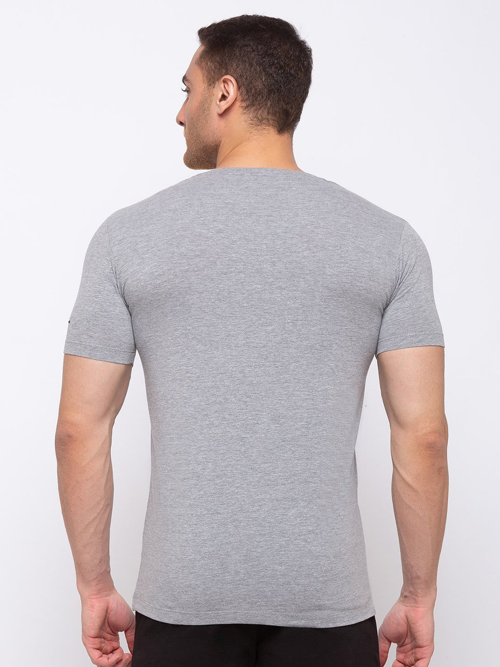 Solid Slim Fit V-Neck T-shirt