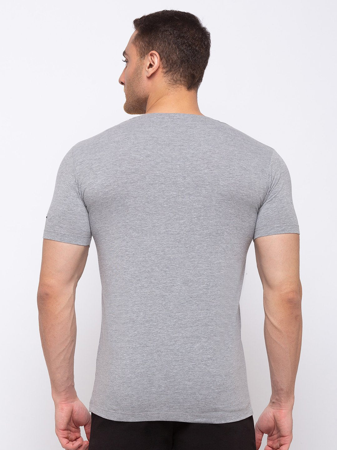 Solid Slim Fit V-Neck T-shirt