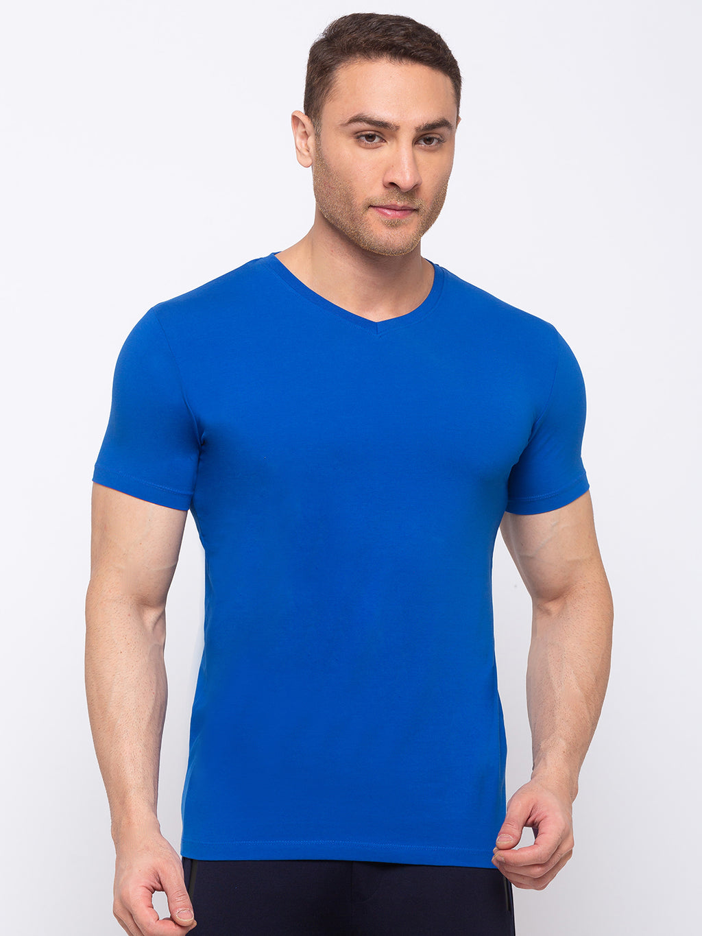 Solid Slim Fit V-Neck T-shirt