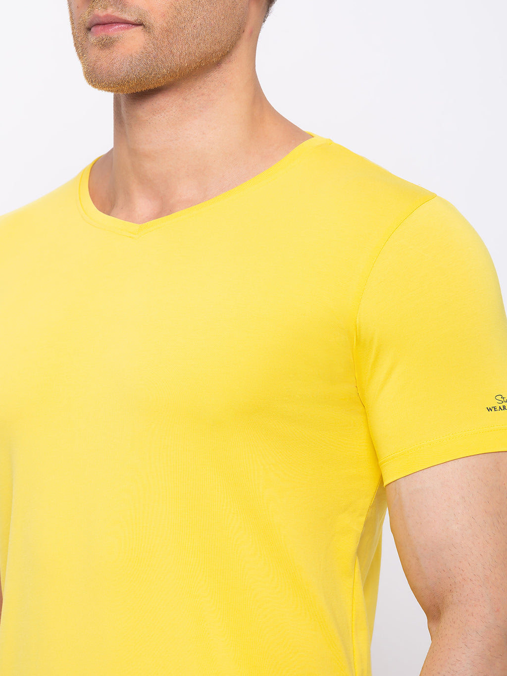 Solid Slim Fit V-Neck T-shirt
