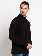 Mens Solid Turtle Neck Tee