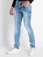 Mens Slim Fit Ligh Washed Denim