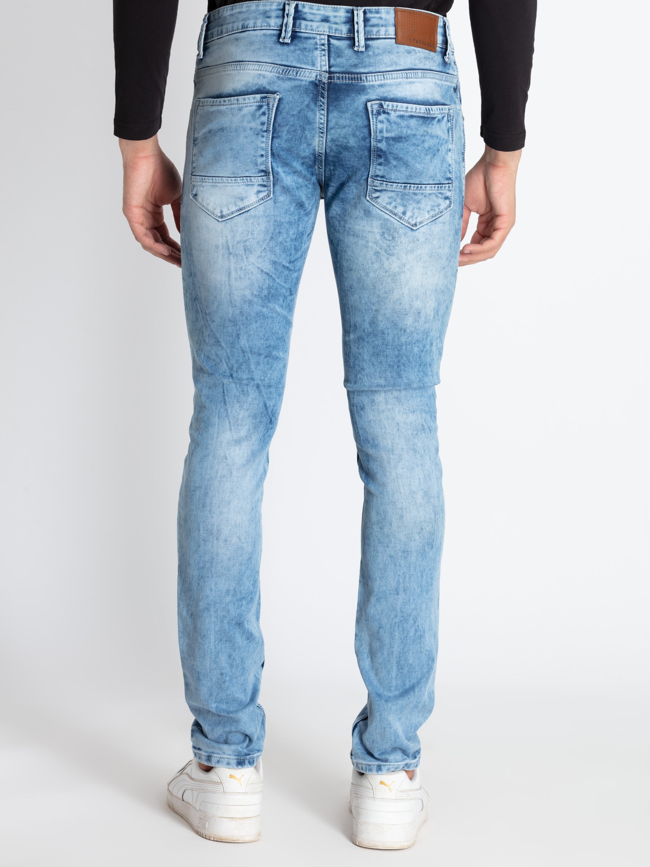 Mens Slim Fit Ligh Washed Denim