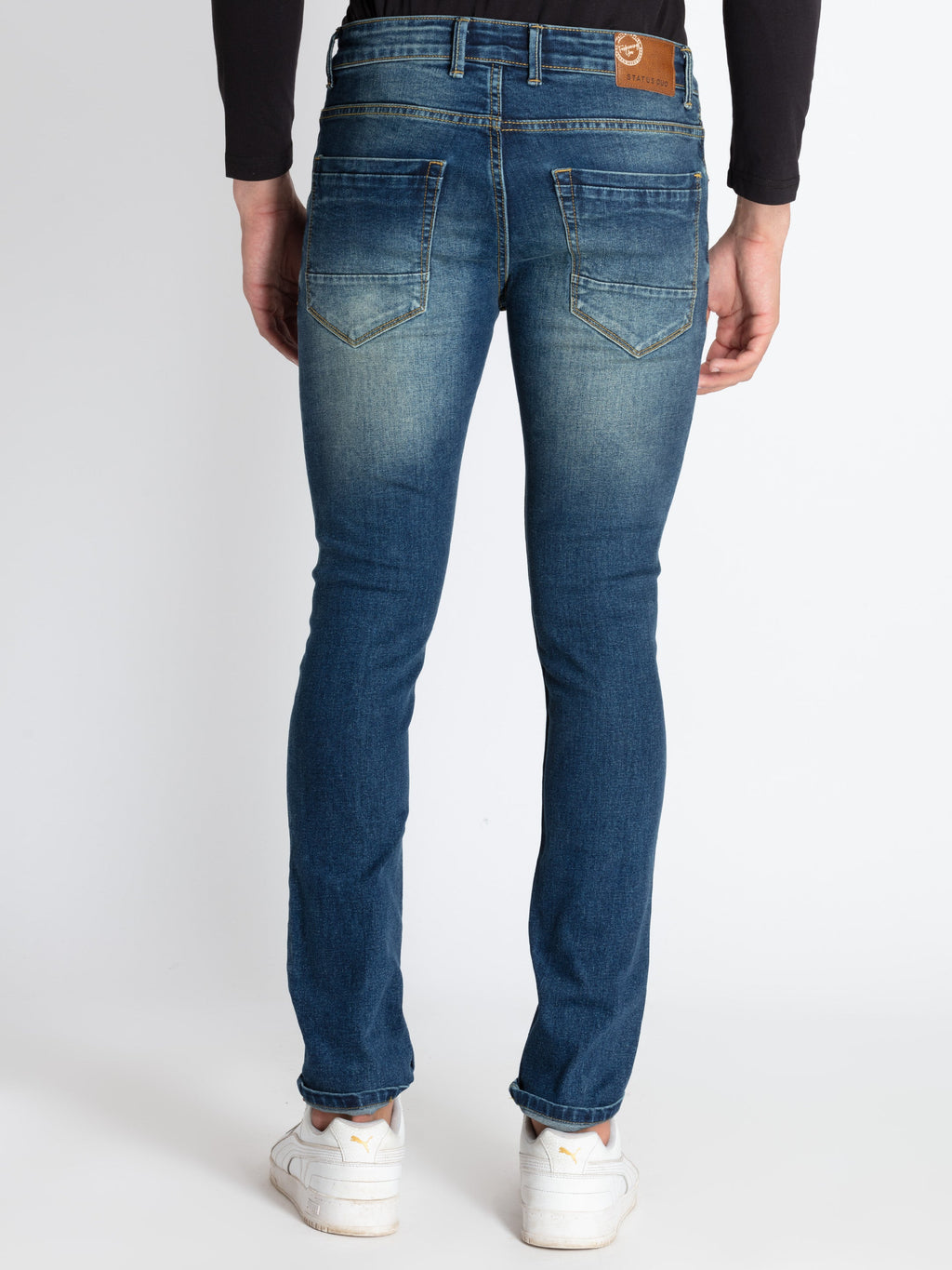 Mens Slim Fit Ligh Washed Denim