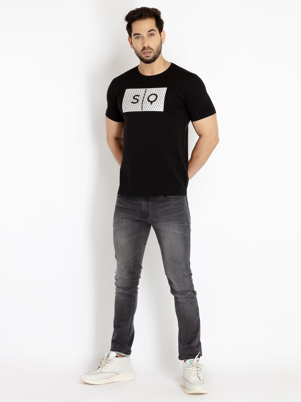 Mens Slim Fit Light Washed Denim