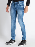 Mens Slim Fit Ligh Washed Denim