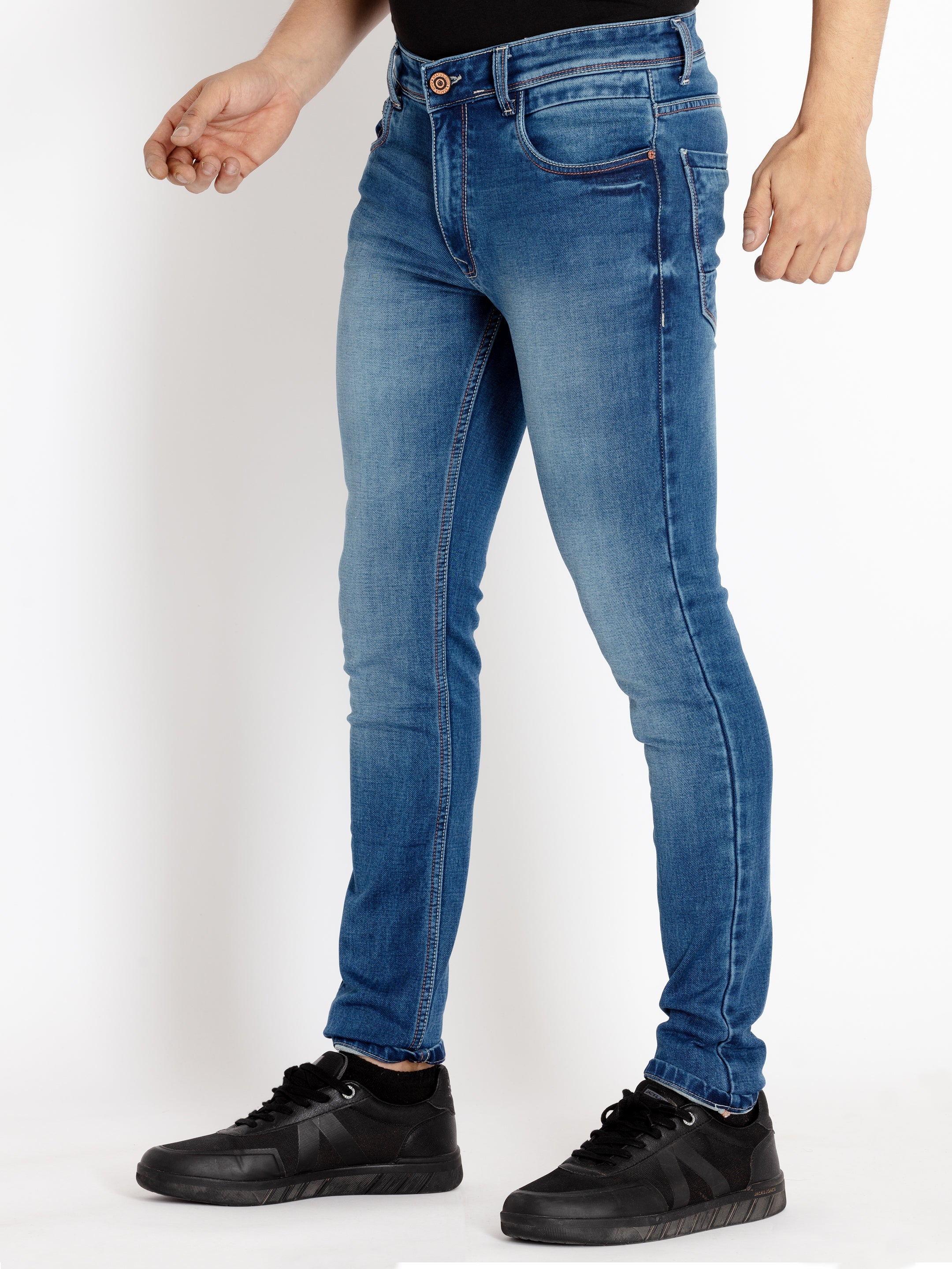 Mens Slim Fit Light Washed Denim Secondary image
