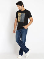 Mens Boot Cut Fit Light Washed Denim