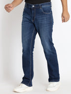 Mens Boot Cut Fit Light Washed Denim