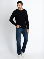 Mens Solid Straight Fit Denim