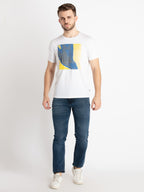 Mens Straight Fit Washed Denim