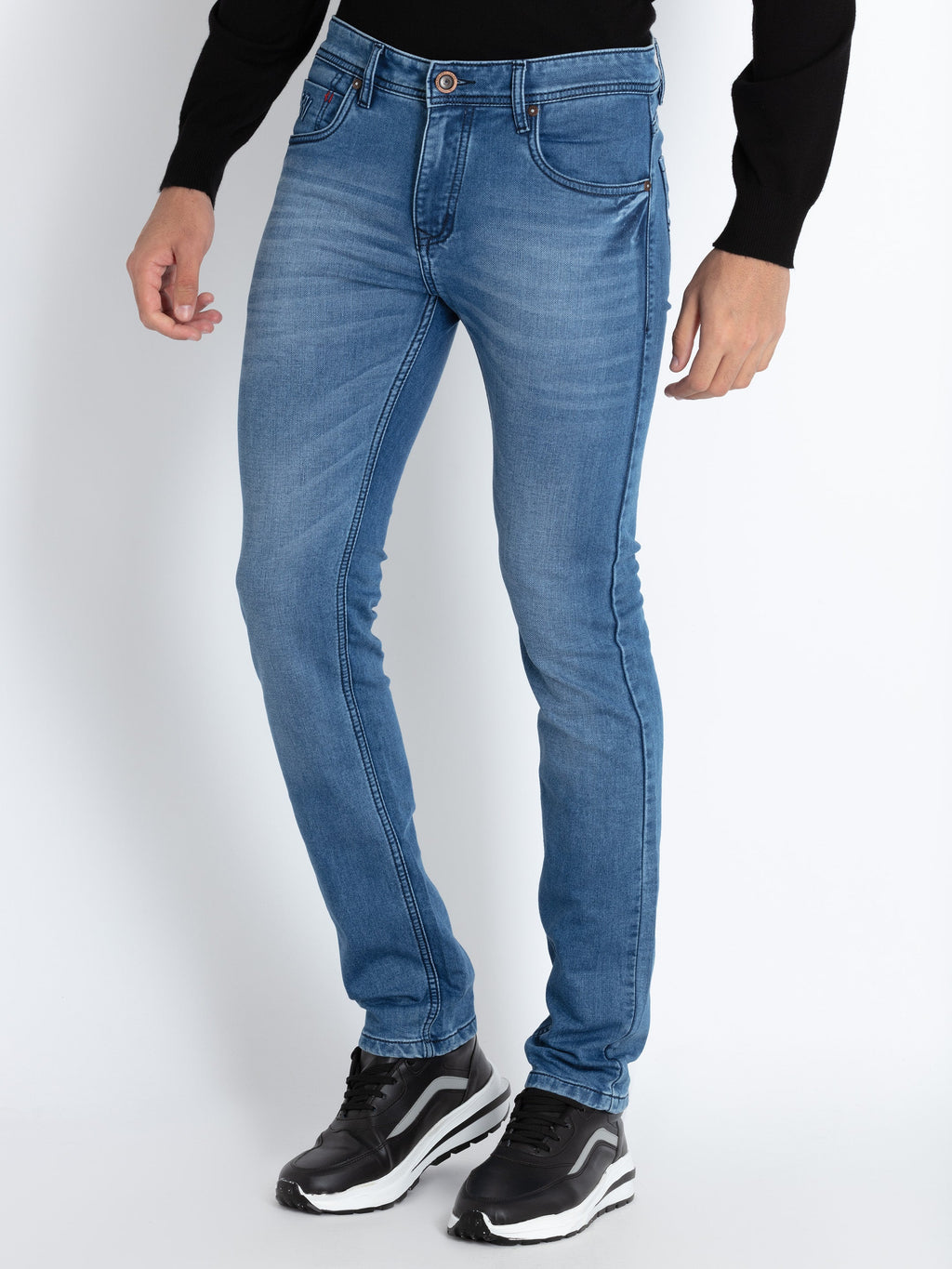 Men's Light Washed Slim Fit Denim