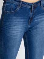 Womens Mid Rise Skinny Fit Denim