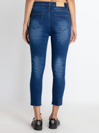 Womens Mid Rise Skinny Fit Denim