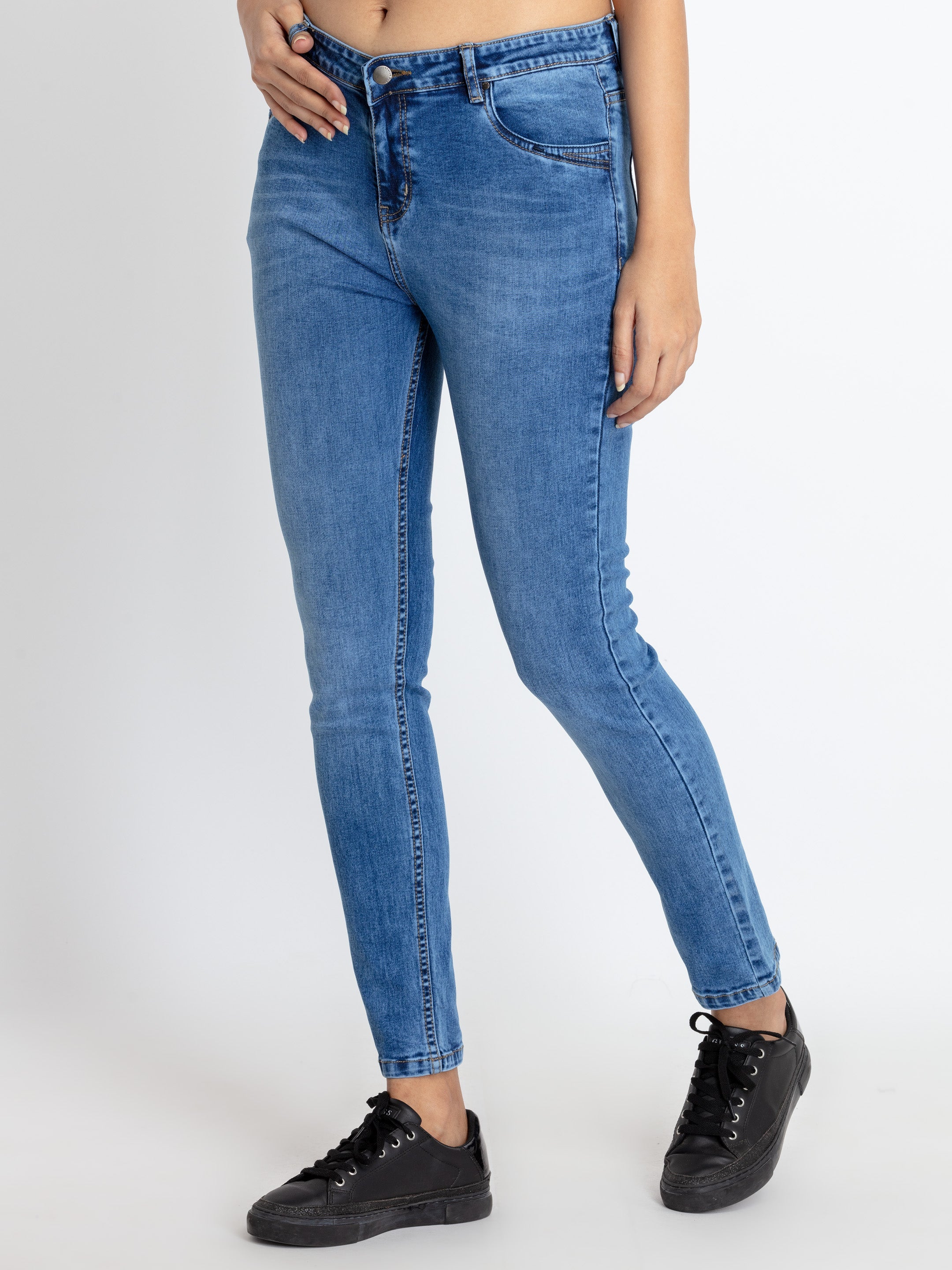 Women's Mid Rise Skinny Fit Denim