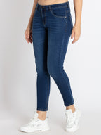 Womens Mid Rise Skinny Fit Denim