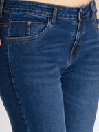 Womens Mid Rise Skinny Fit Denim