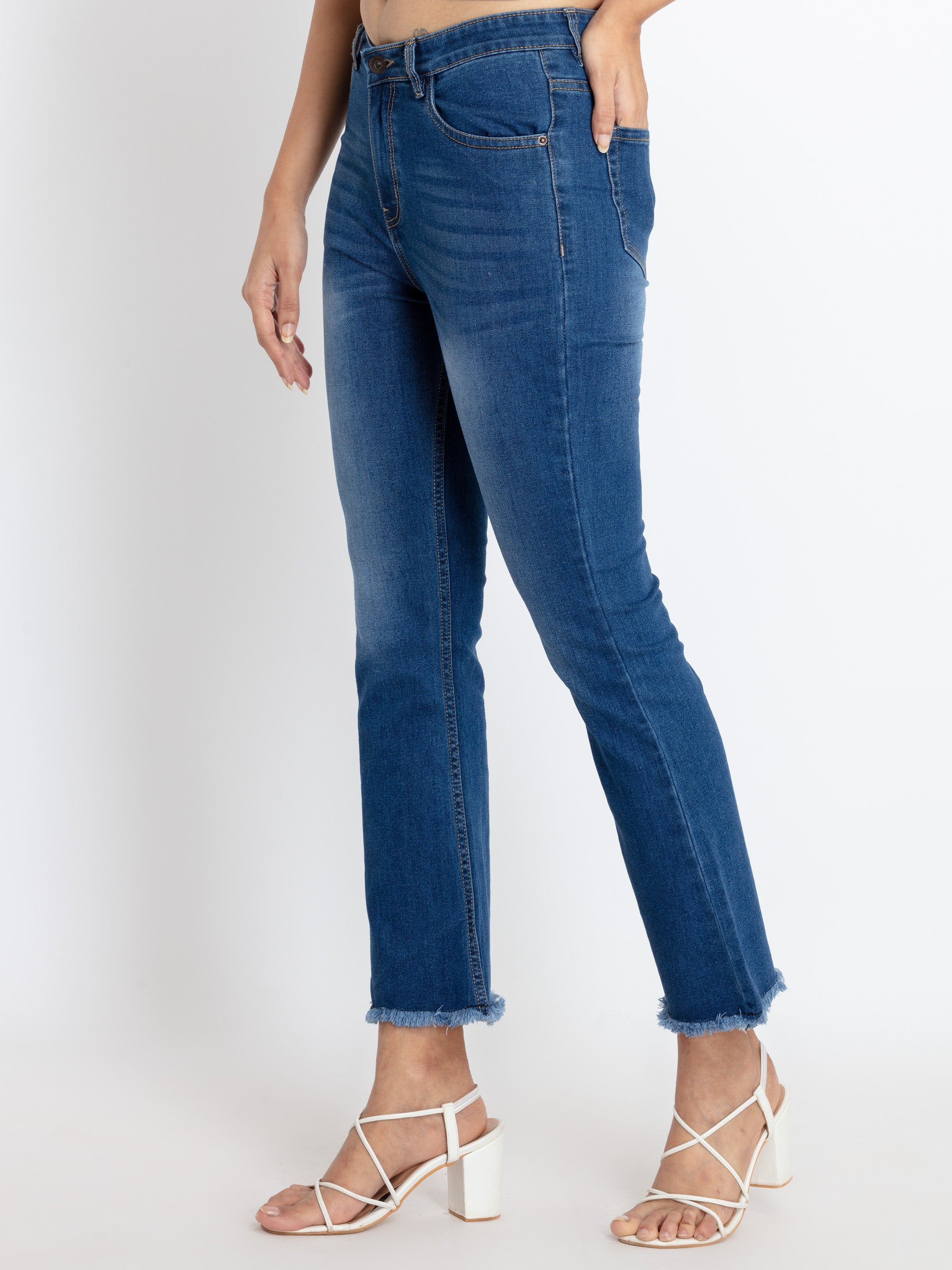 Womens Mid Rise Bootcut Denim Secondary image