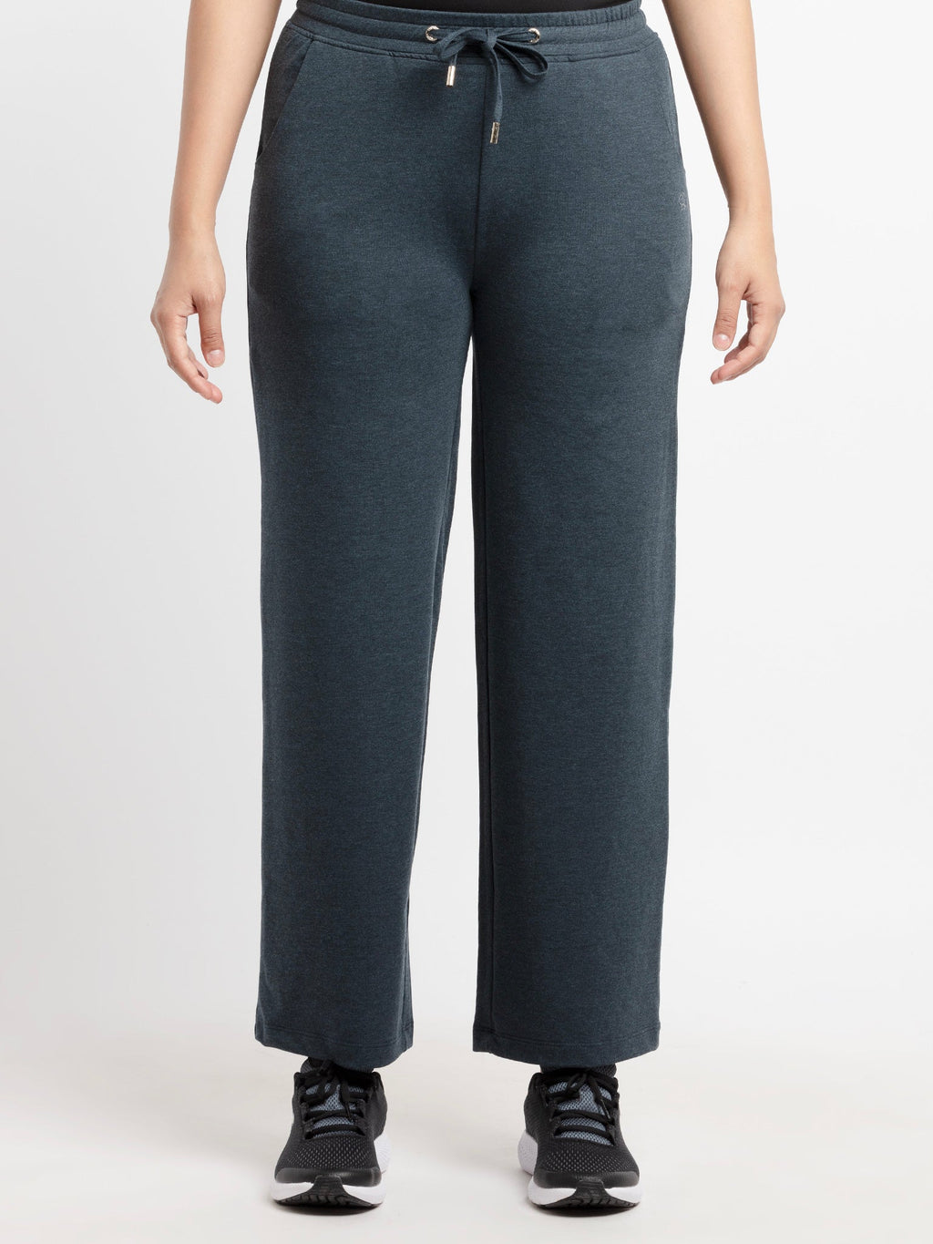 solid track pants for women