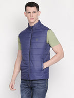 Solid Sleeveless Puffer Jacket