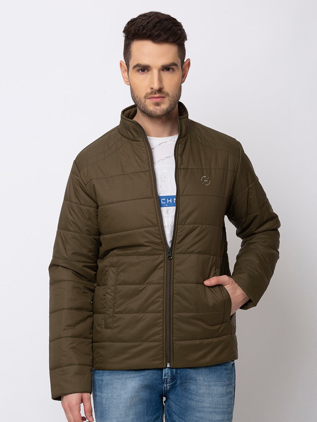 high neck jacket for men