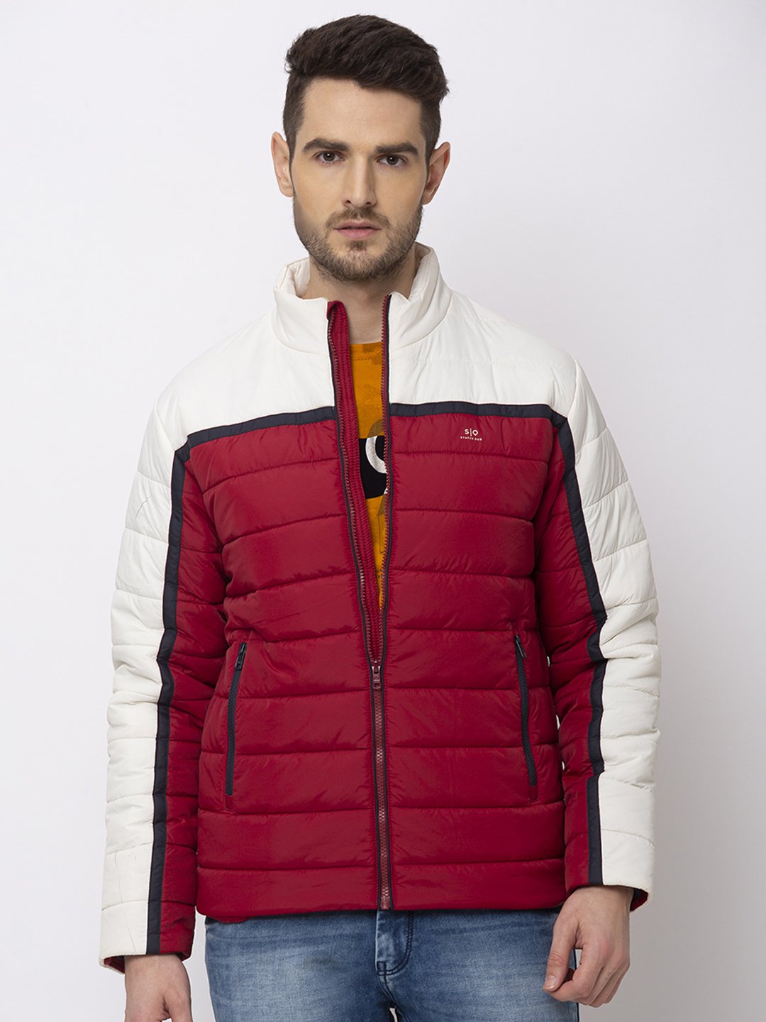 high neck jacket for men