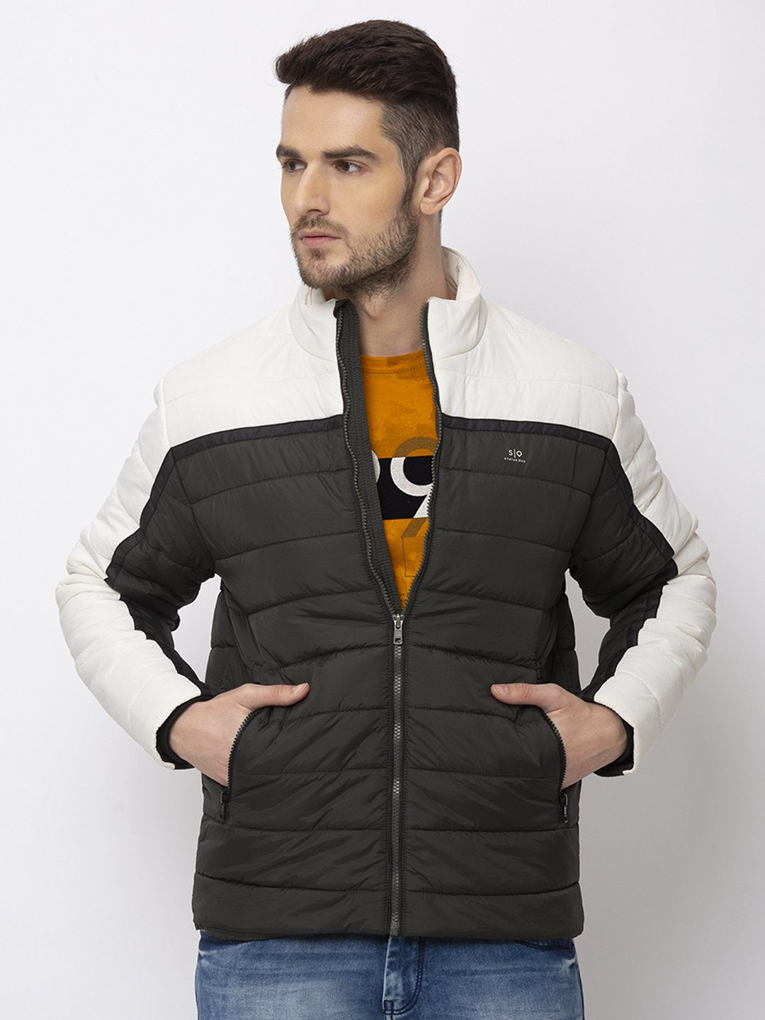 high neck jacket for men