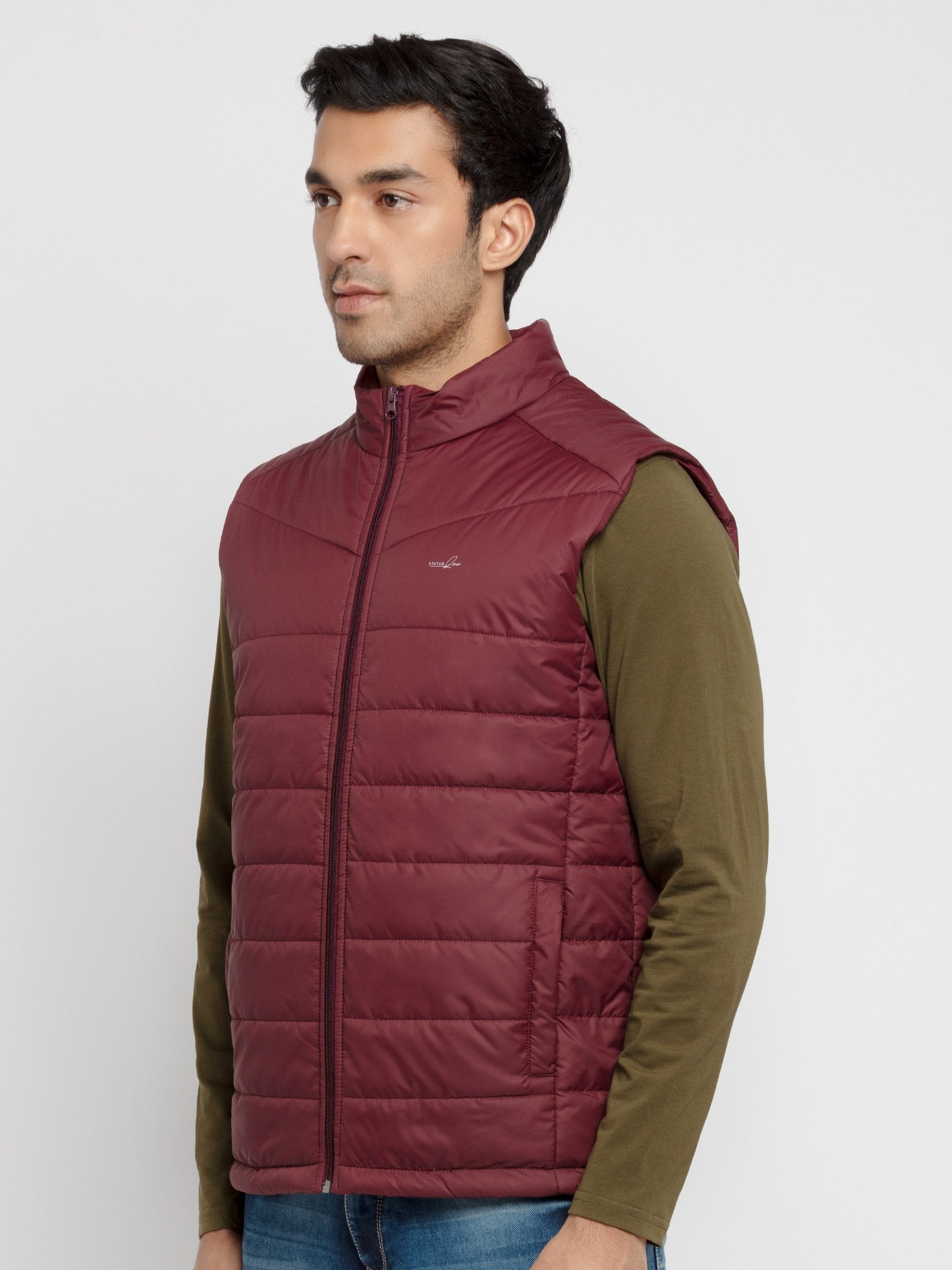 Mens Solid Quilted Jacket Secondary image