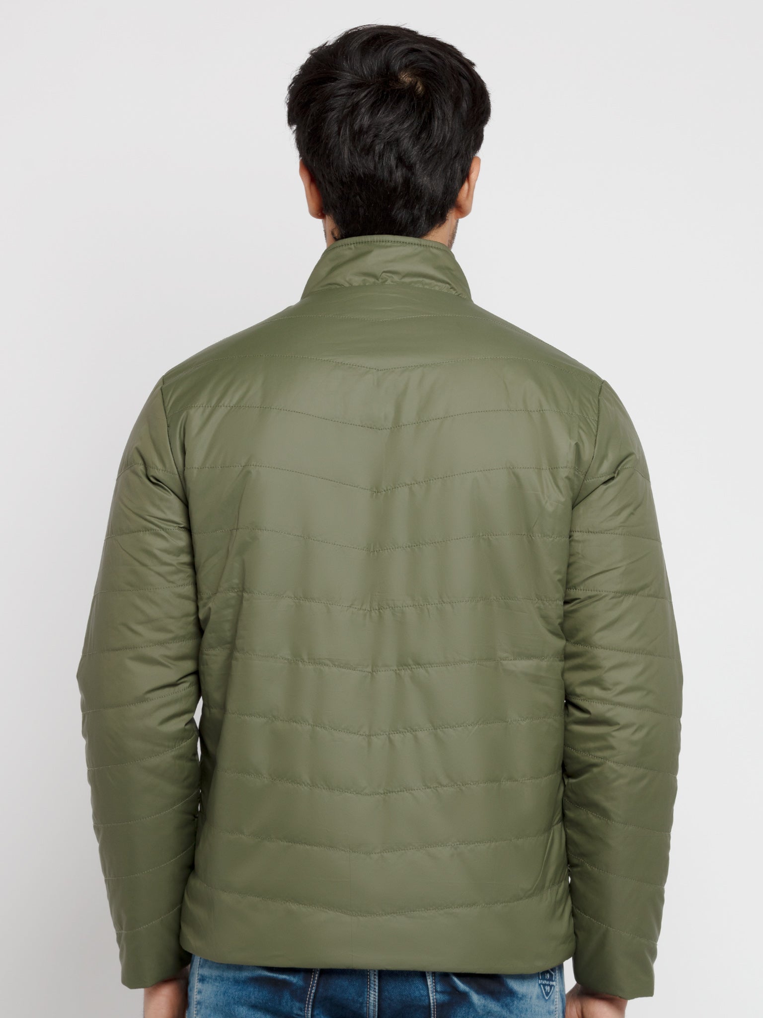 Mens Solid Quilted Reversible Jacket