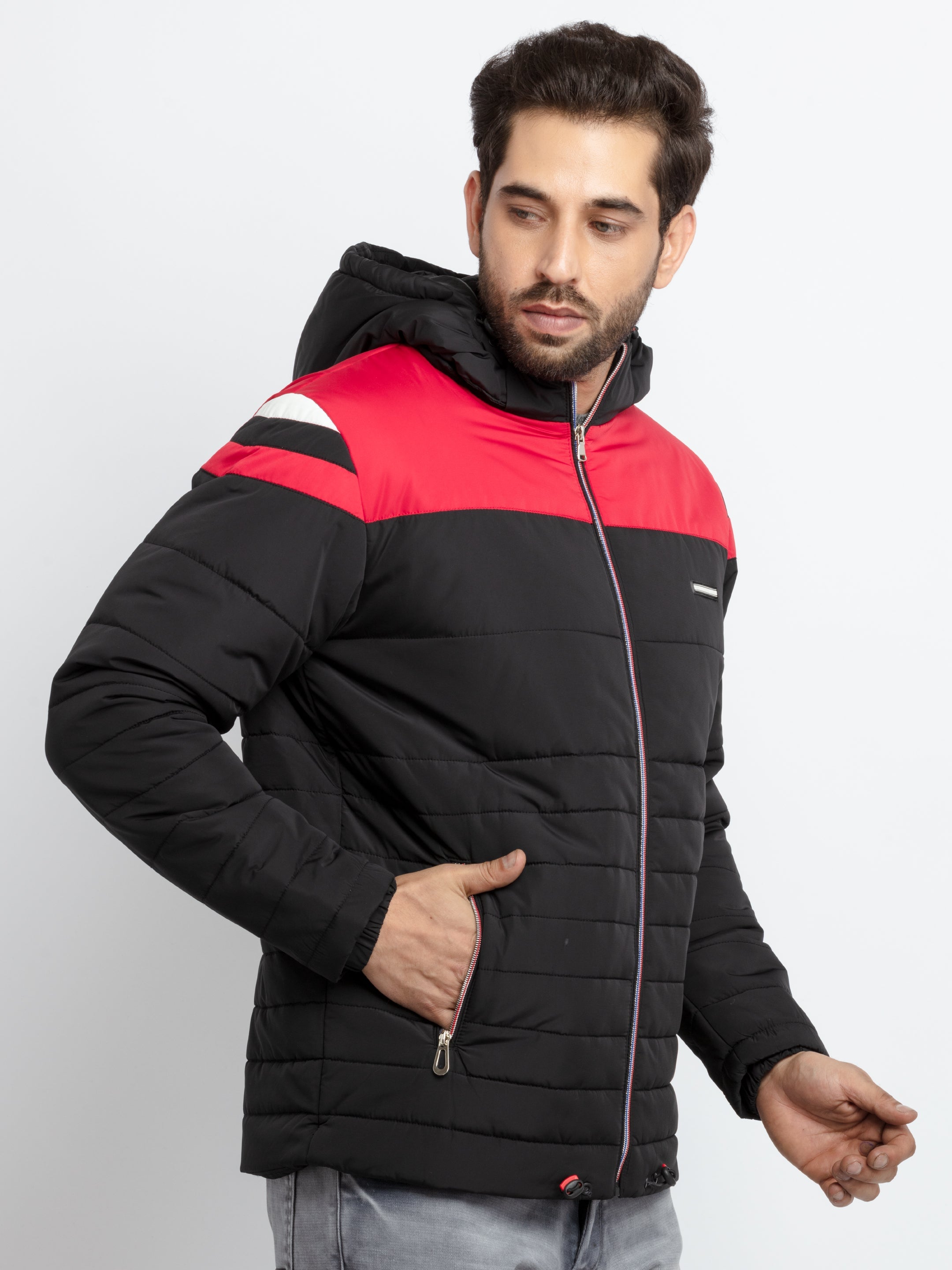 Mens Quilted Hooded Jacket