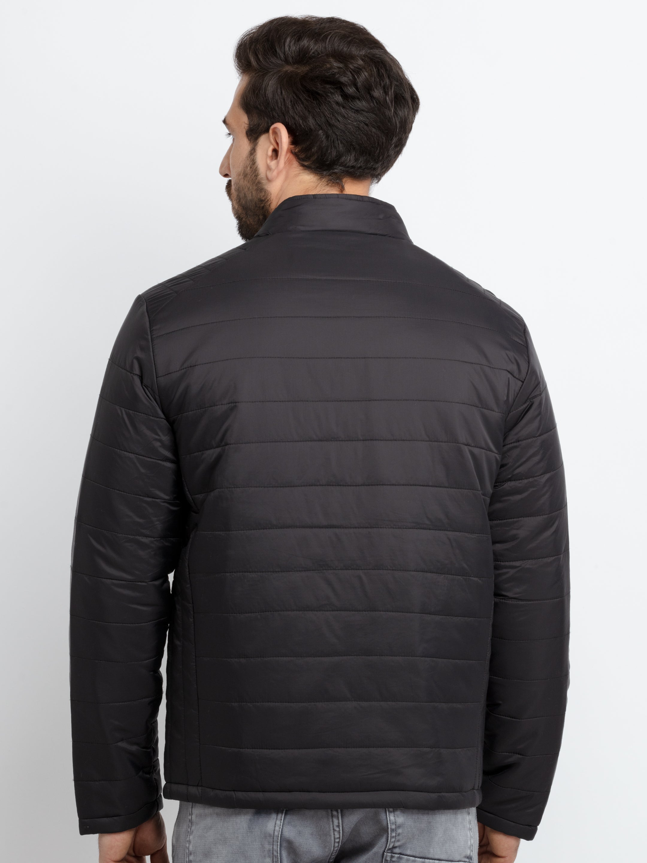 Buy online Men Solid Black Polyester Quilted Jacket from Jackets for Men by  Canary London for ₹2749 at 45% off | 2024 Limeroad.com