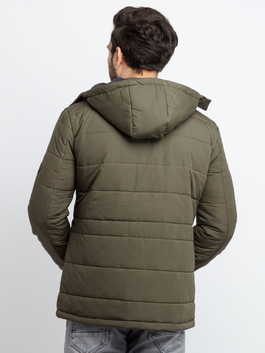 Mens Quilted Hooded Jacket