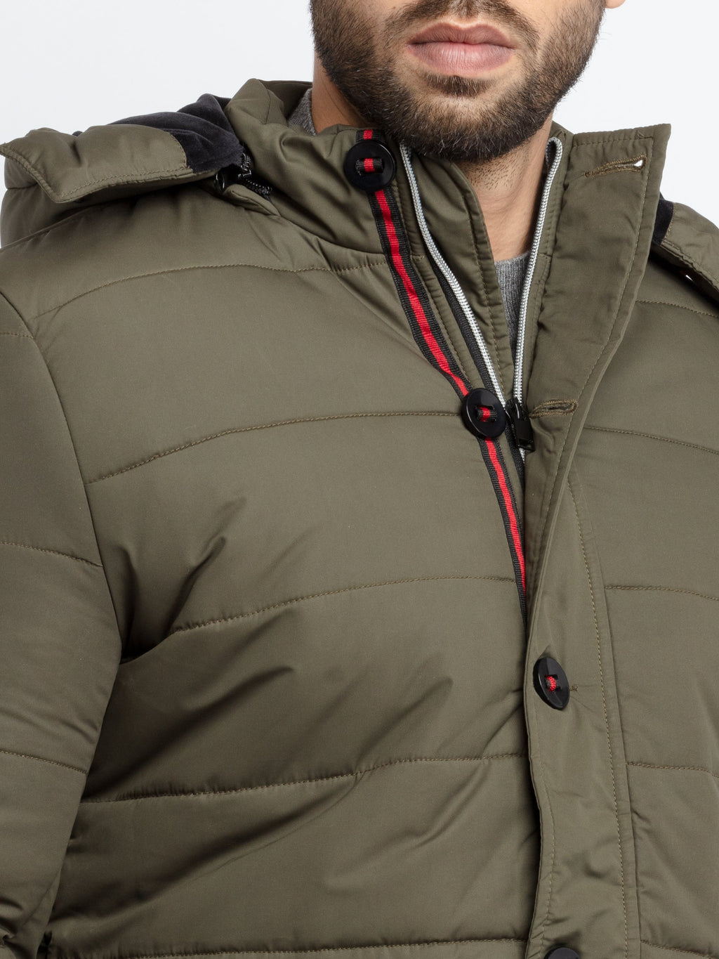 Mens Quilted Hooded Jacket