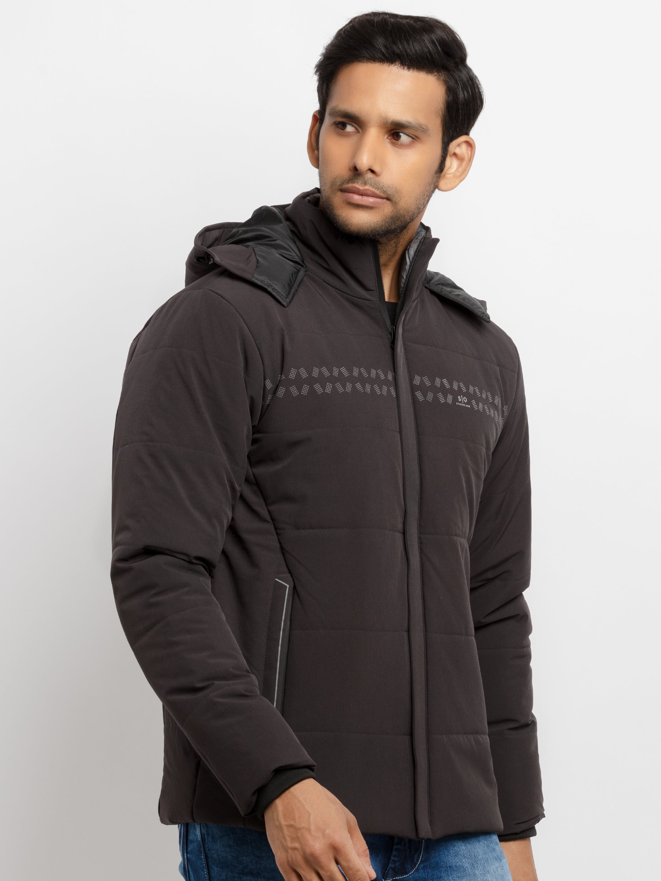 Mens Quilted Hooded Jacket Secondary image