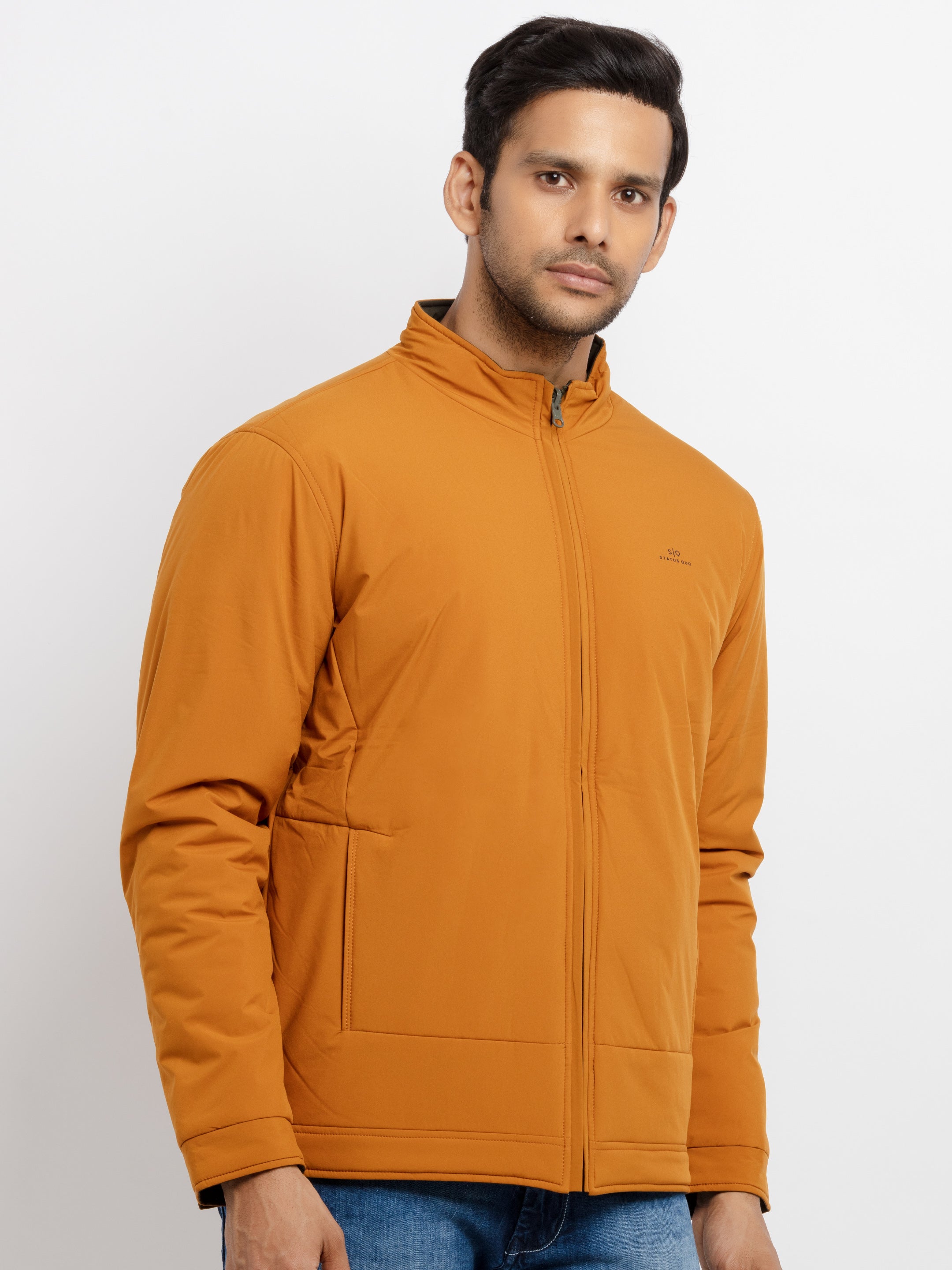 Mens Solid Reversible High Neck Jacket Secondary image