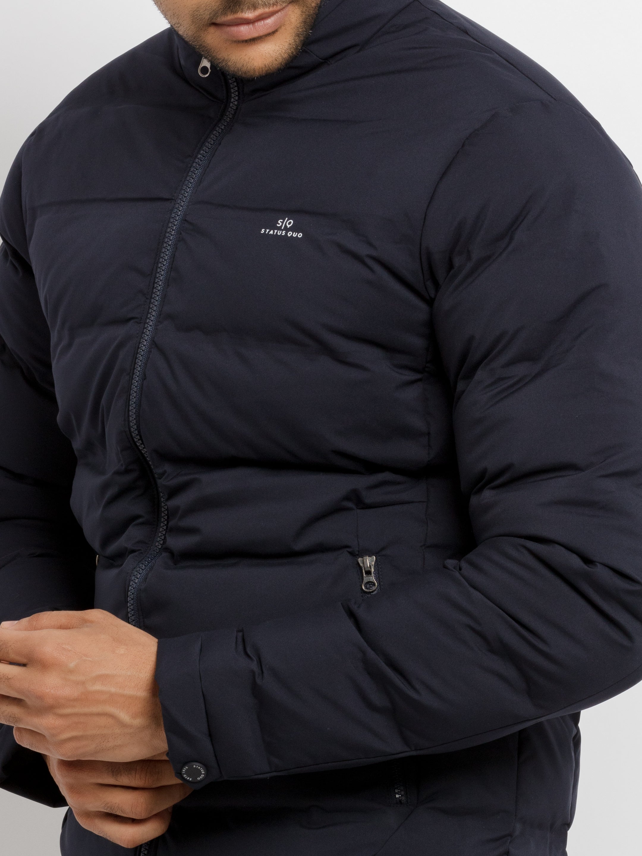 Mens Quilted  High Neck Jacket