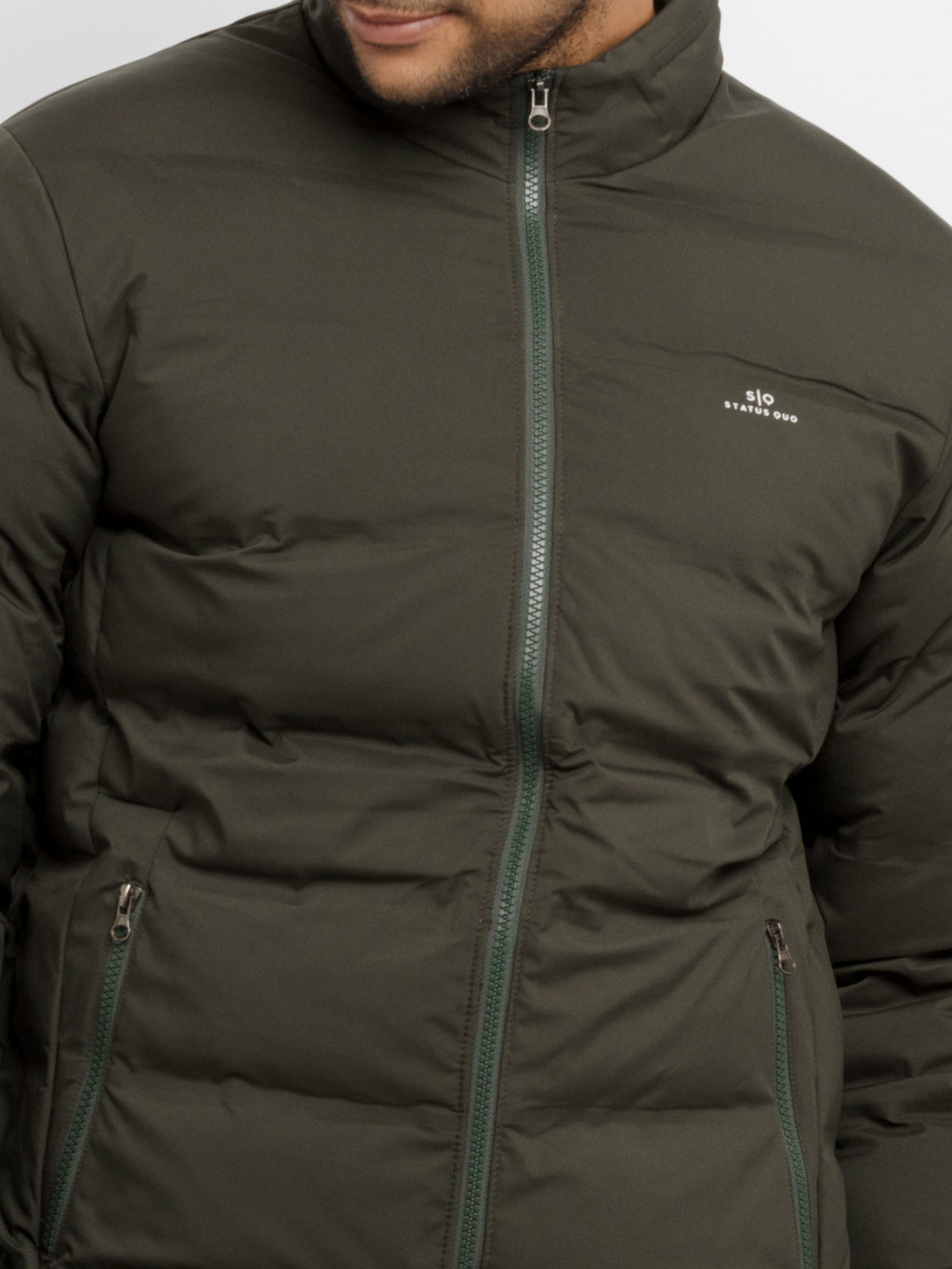 Mens Quilted  High Neck Jacket