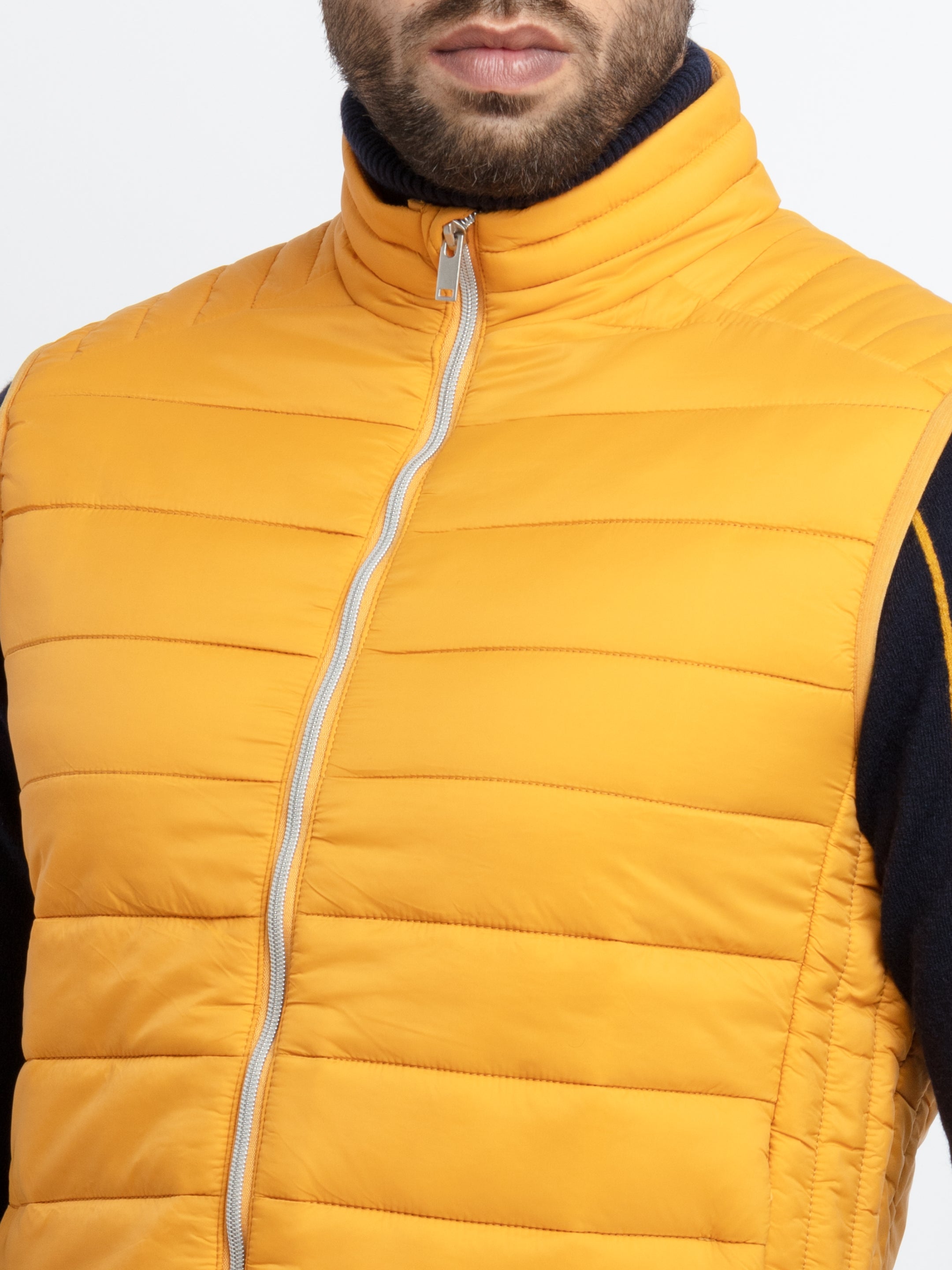 Mustard sleeveless jacket 2025