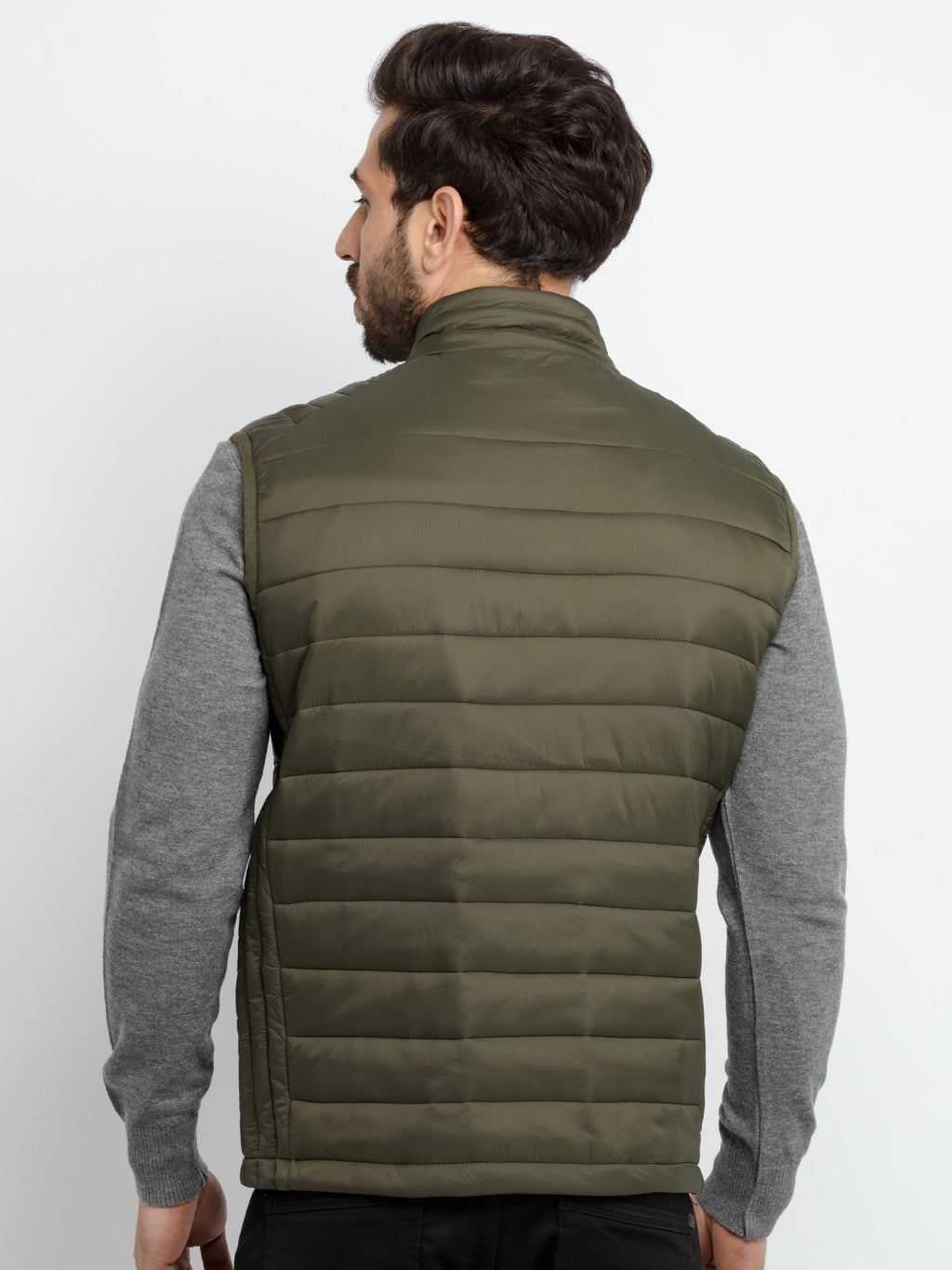 Mens Quilted High Neck Sleeveless Jacket