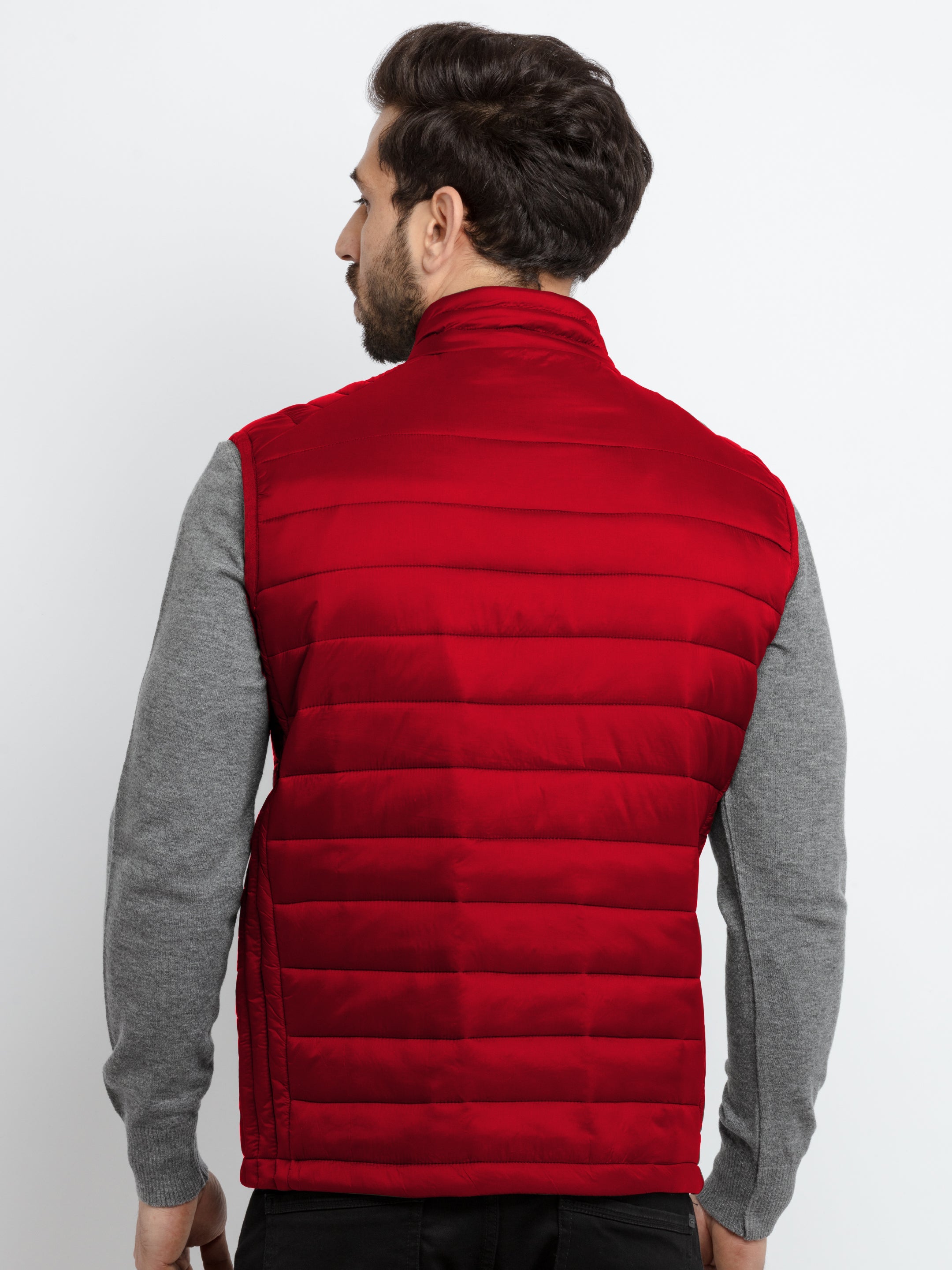 Mens Quilted High Neck Sleeveless Jacket