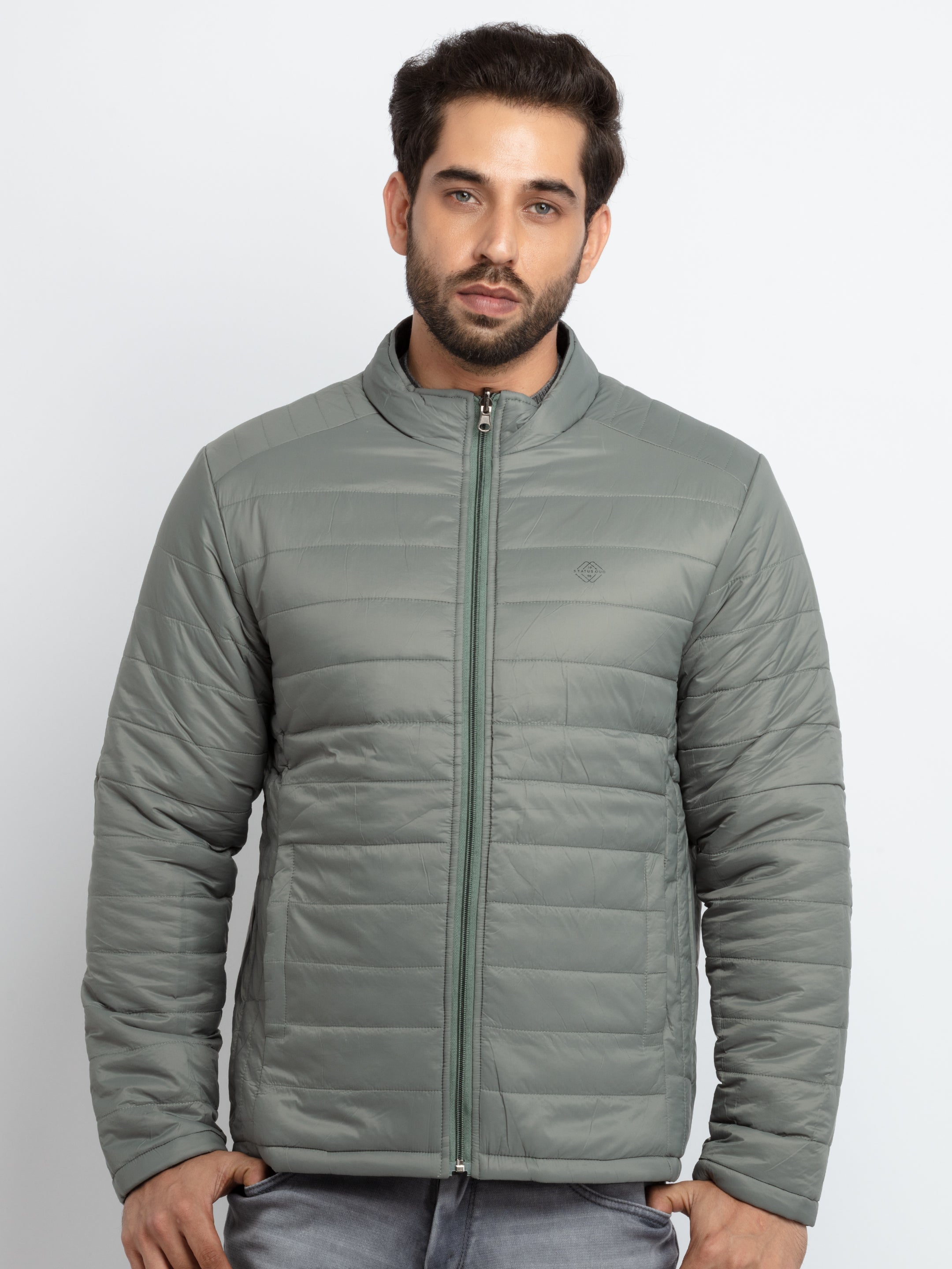 Mens Quilted Reversible High Neck Jacket